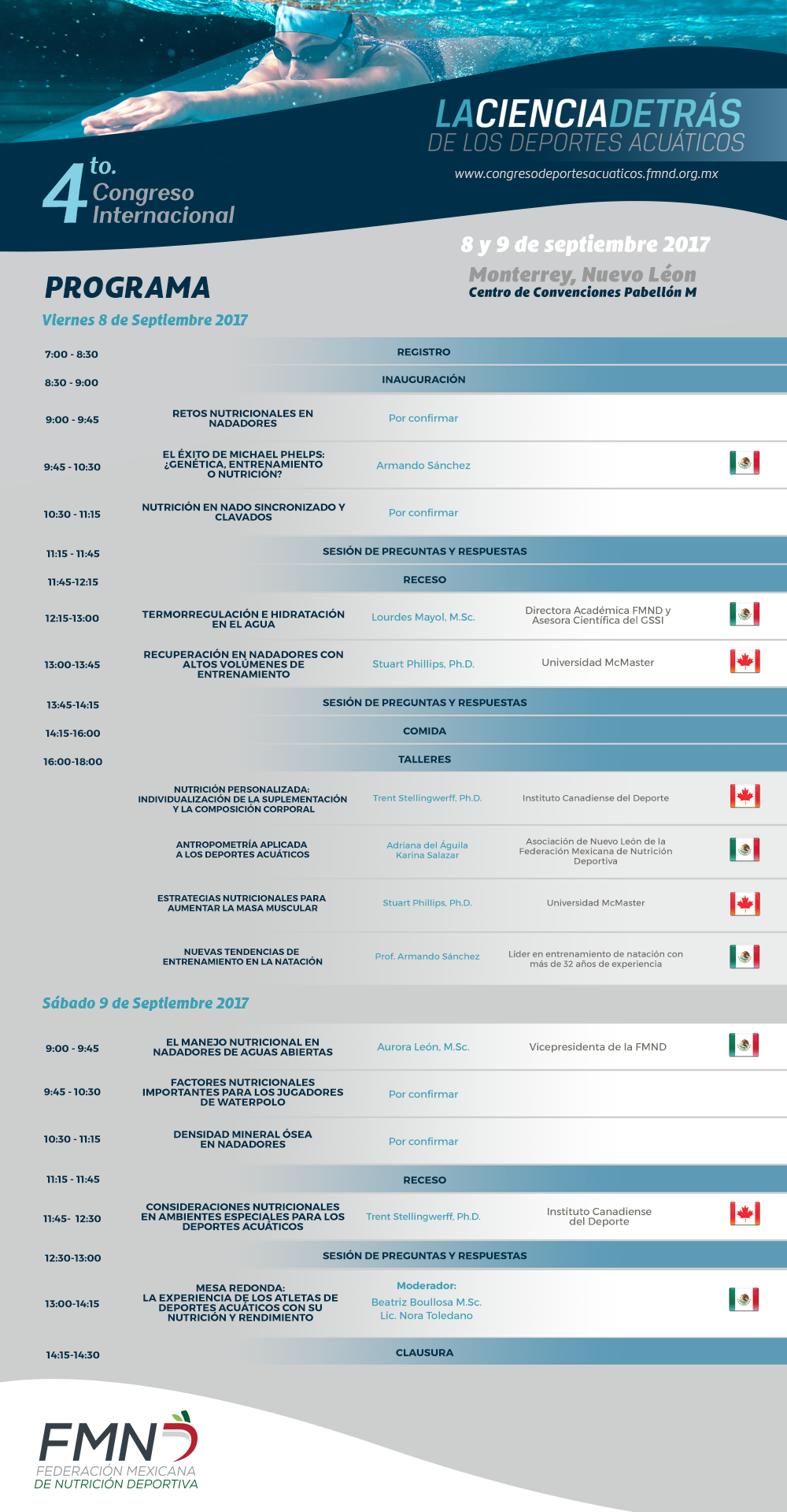 Programa FMND Congreso Juegos Olímpicos
